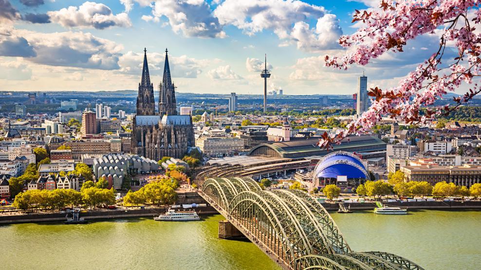 Vue aérienne de Cologne au printemps | Getty Images